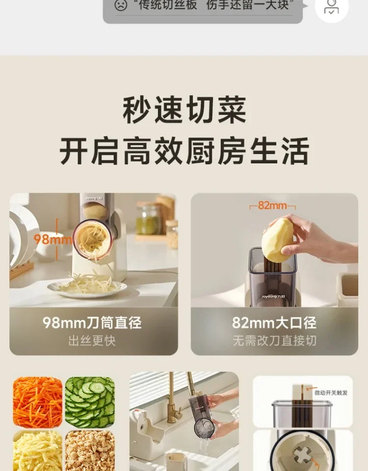 Electric Vegetable Cutter Multi-Function Grater Slicer High-Quality Kitchen Tool for Household Use Home Appliance