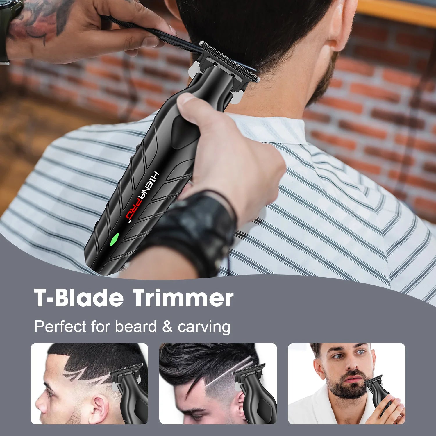 Hiena 212 Professional Hair Cutter Mans Hair Clipper Set Metal Electric Cordless Hair Trimmer for Barber LCD Display Hair Cutt