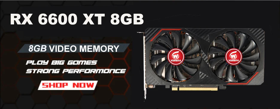 Veineda Graphics Cards RX 580 8GB 2048SP Placa De Video Gaming  GDDR5 256Bit PCI Express 3.0 ×16 GPU rx580 8g