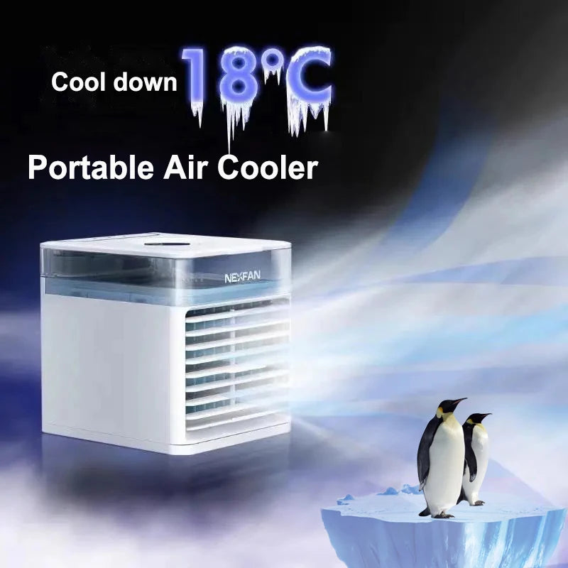 Newly Upgraded Portable Air Conditioner USB Refrigeration Fan with Ultraviolet Germicidal Lamp Desktop Car Air Cooler Hot Sale