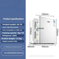 Energy Saving Refrigerator with Double Doors Small Refrigerator Home Dormitory Rental Room Freezer Refrigeration Mini Bar Fridge