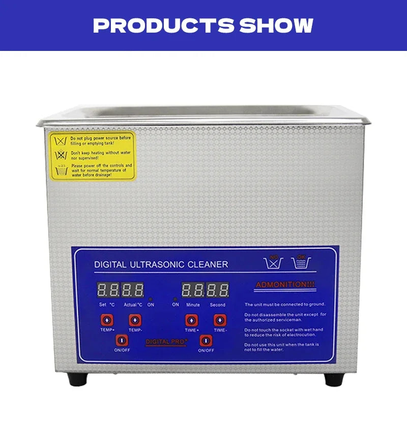 DIVEDEER 2-3L Heated Ultrasonic Cleaner High-Efficiency Ultrasound Machine for Deep Washing for Professional Home Commercial Use