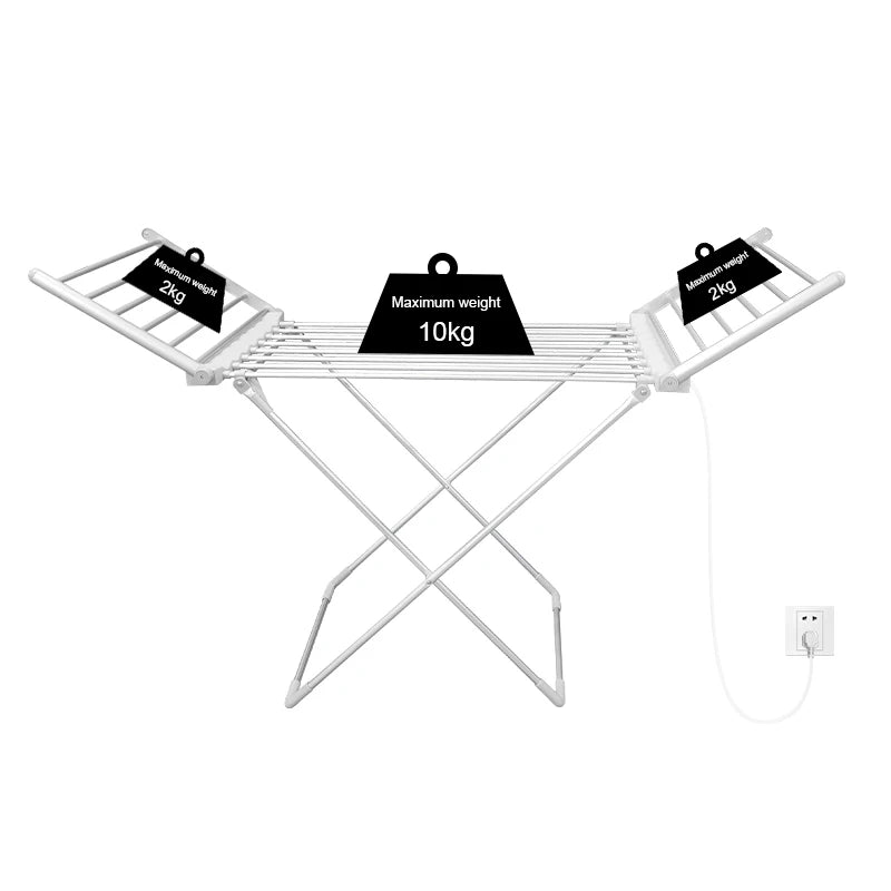 Foldable Heated Electric Clothes Drying Rack, Electric Airer Clothes Drying Rack Foldable Clothes-dryer Rack For Indoor