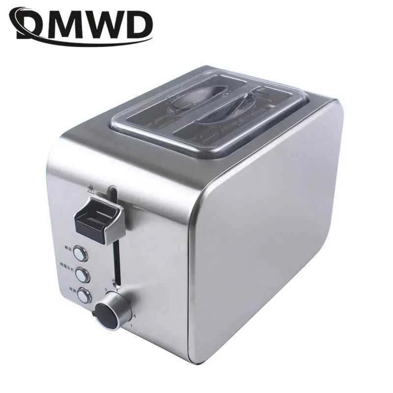Stainless steel Electric Toaster Bagel Bread Bake tray Double side heating Bread machine With dust lid Breakfast Sandwich maker