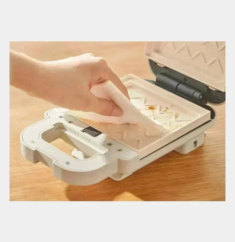220V 600W Sandwich Machine Breakfast Machine Household Multi-functional Small Waffle Toaster Plus Waffle Plate