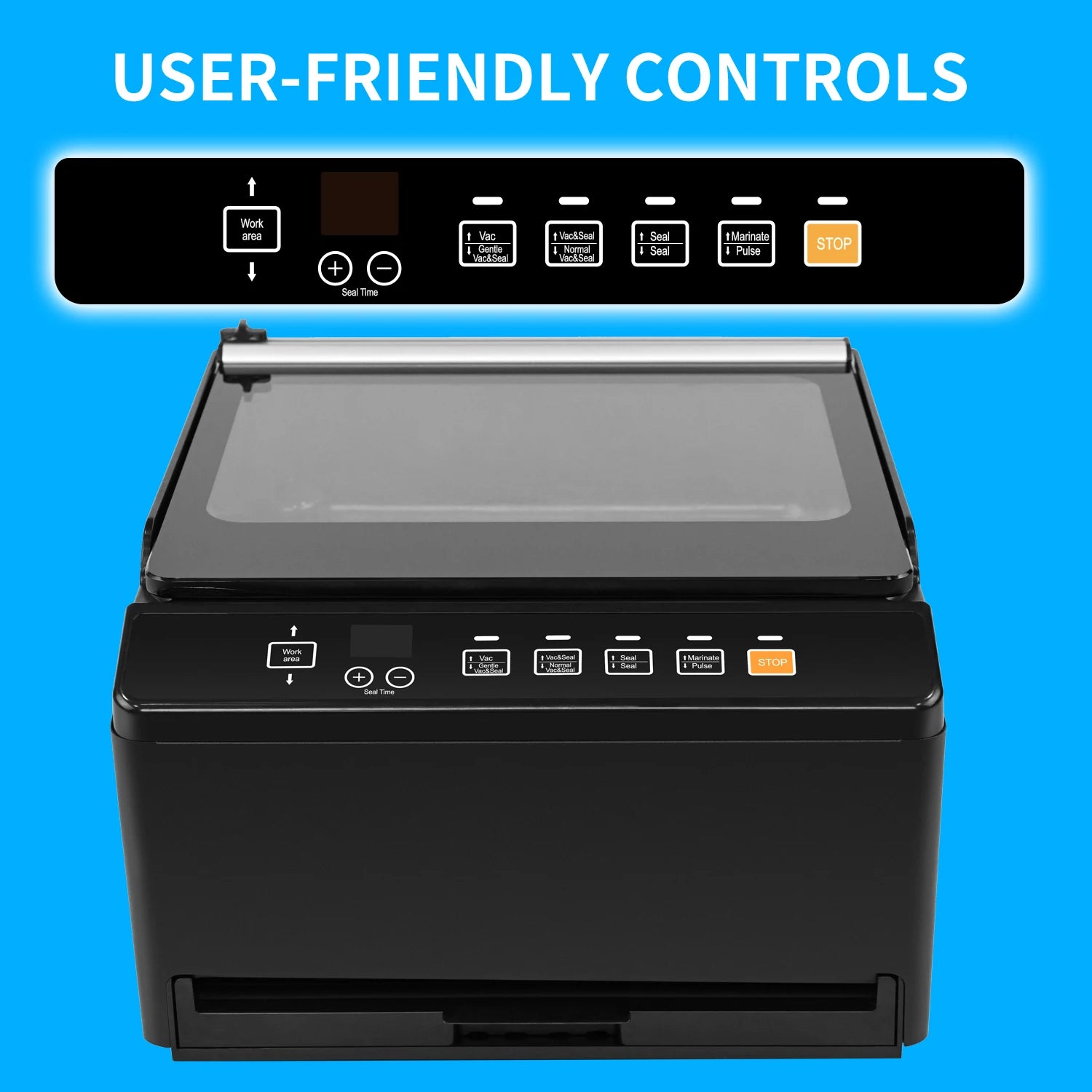 Professional Food Vacuum Packer 95KPa Automatic Sealer Double Seams Dry Moist Built-in Cutter Home Fresh Storage Appliances