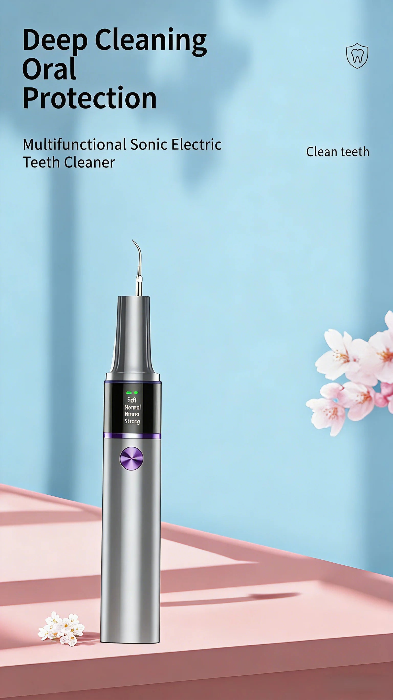 Ultrasonic Teeth Cleaning Kit with Camera  for Effective Stain Removal Surface Cleaning Gum Care Tools for Home