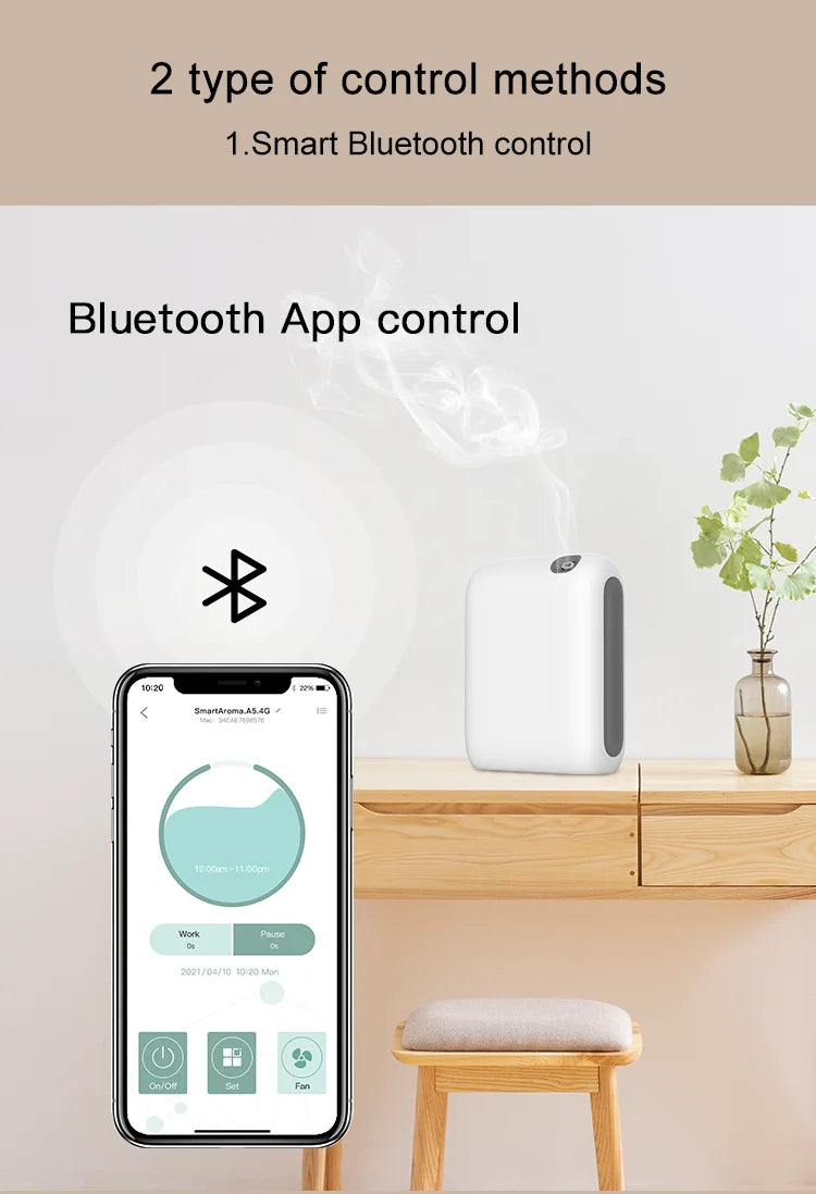 NAMSTE 500m³ Aroma Diffuser Electric Aromati Oasis 200ML Essential Oil Capacity Air Freshener Smart bluetooth control Diffuser