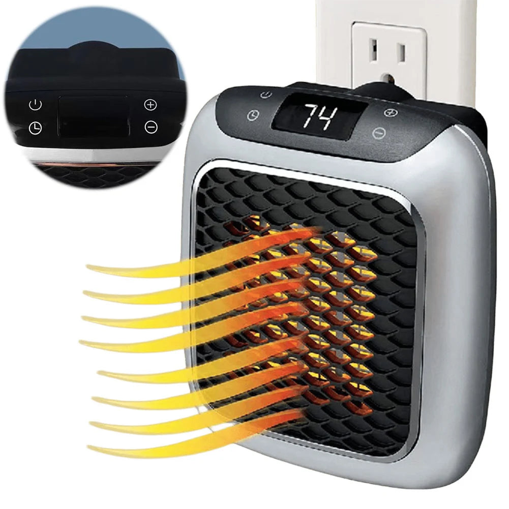 Indoor Electric Heater 800W Wall Mount Portable Fast Heating Warmer PTC Ceramic Digital Heaters For Bedroom Bathroom Living Room