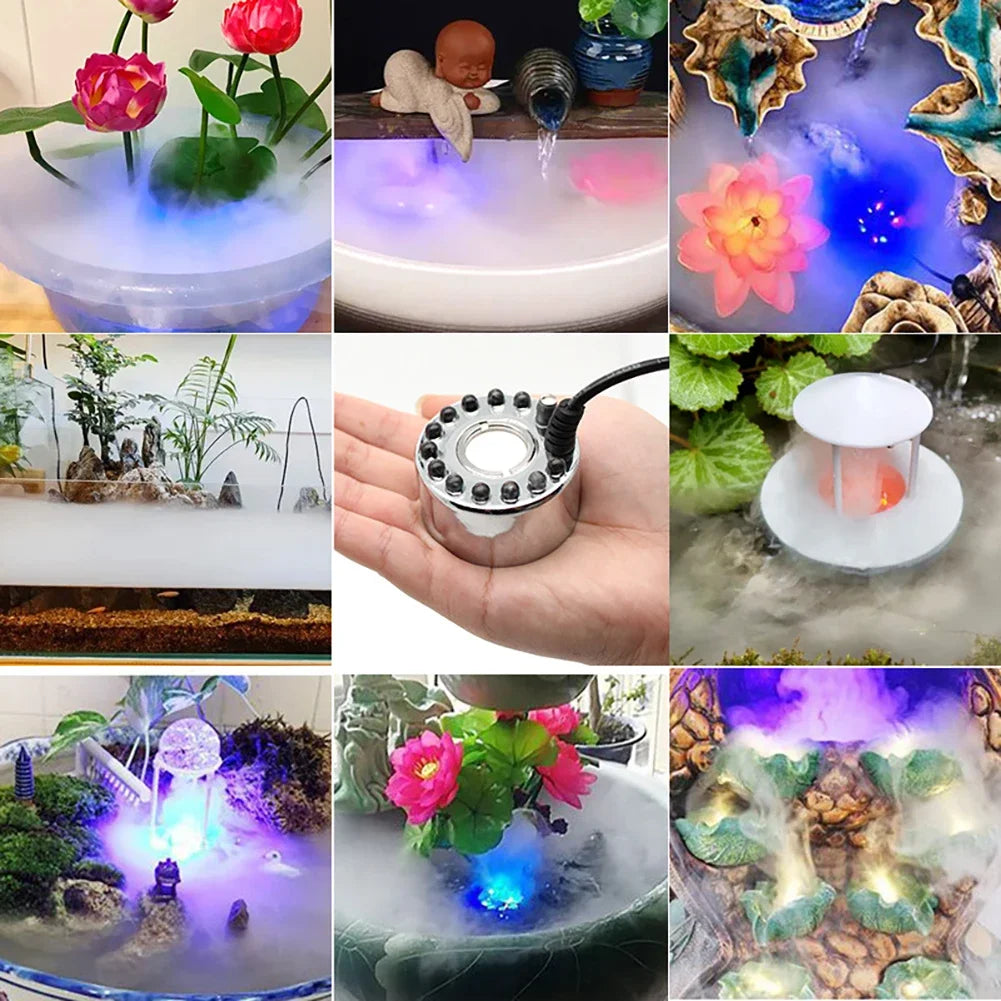 Large LED Ultrasonic Spray Fish Tank Pond Aquarium Atomizer Humidifier Reptile Hydroponic Atomizer Spray