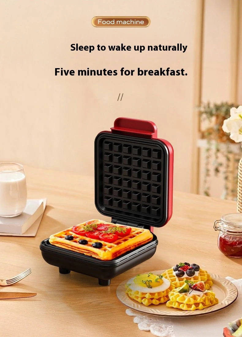 110V Donut Cake Baking Tray Household Breakfast Electric Baking Pan, Fully Automatic Multifunctional Mini Waffle Biscuit Machine