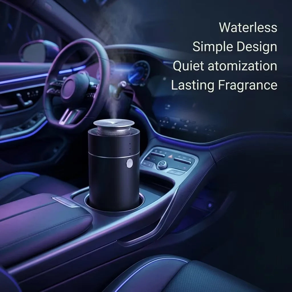 Luxury 10ML Battery Powered Plastic Car Aroma Diffuser Electric Waterless Essential Oil Diffuser Machine for Car Gift