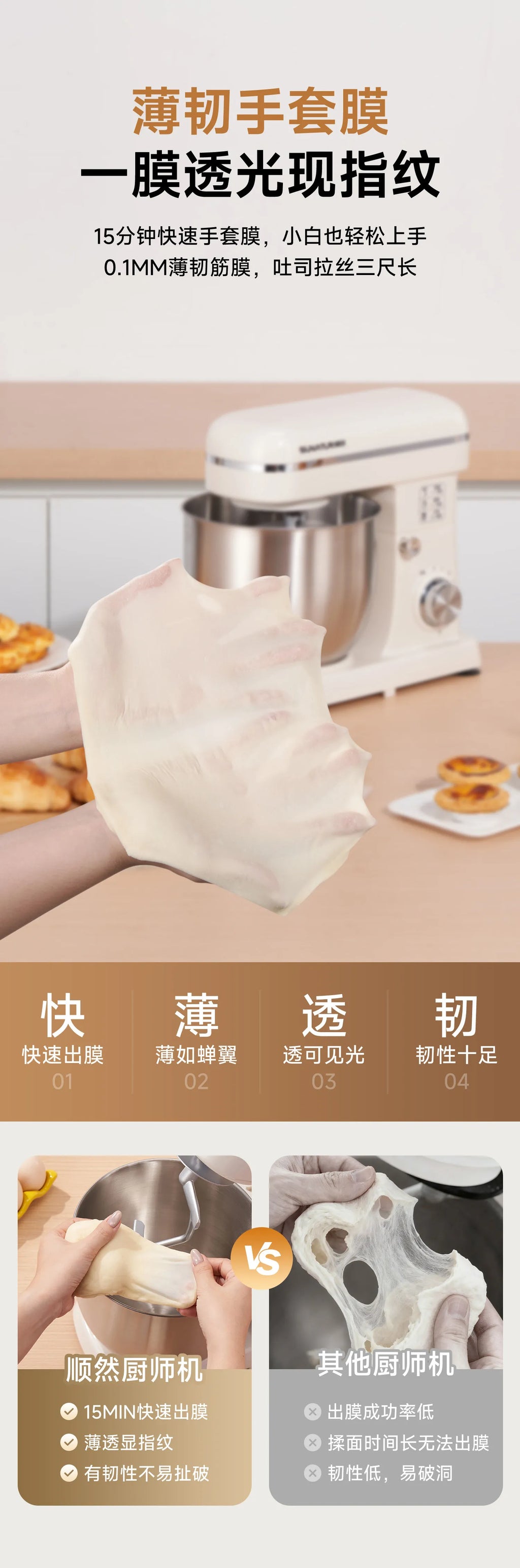 2026 New Stand Mixer Fully Automatic Dough Kneading Mixer for Home Commercial Baking Kitchen Use