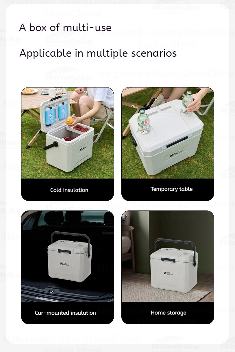 MOBI GARDEN 22L/16L/5L Insulation Ice Box Portable Camping Outdoor Picnic Fresh Food Grade Car Refrigerator Freezer Cooler Box