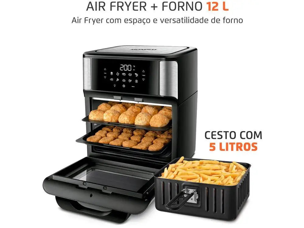 Mondial Afon-12L-Bi Black 12L Oil-Free Electric Air Fryer Oven - 110V