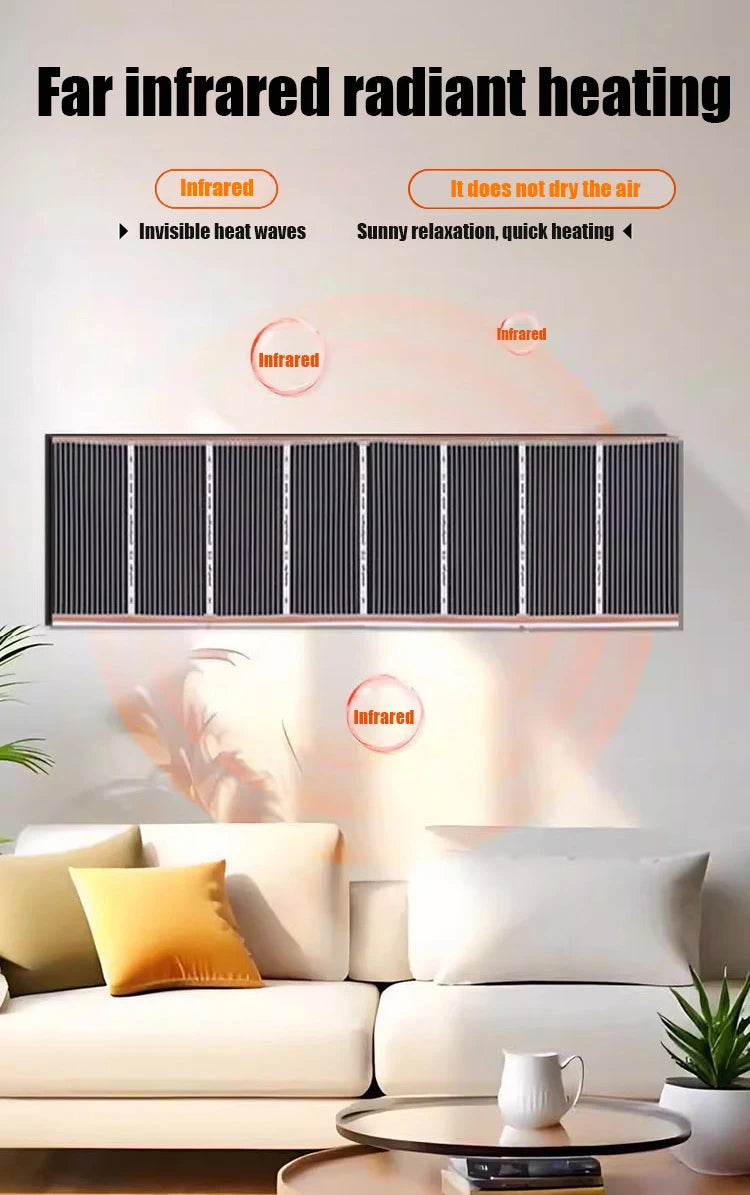 Energy Saving Graphene Heater Wall Mounted Fast Electric Heating Panel Far Infrared Heating Plate For Living Room Bedroom Office