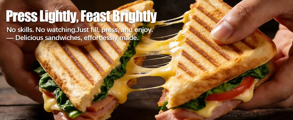 Sandwich Maker Sonifer SF-6173 750W Non Stick Panini Press Electric Grill Breakfast Machine Space Saving Kitchen Appliance