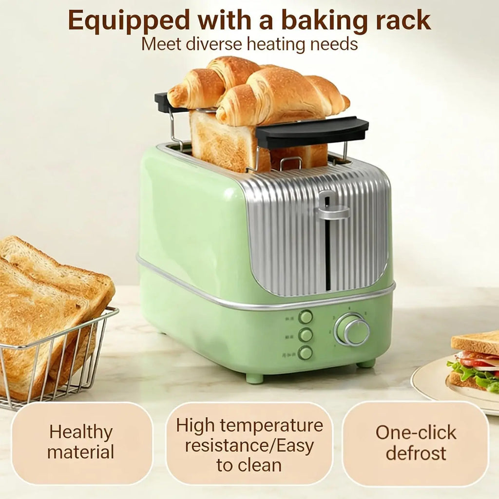 Toaster Oven 2 Slices with 7 Browning Levels, Automatic Pop-up, Frozen/Cancel/Reheat, Extra Wide Slots for Bread Bagels Waffles