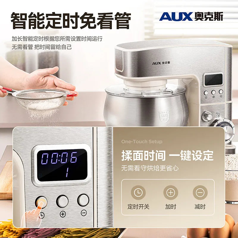 Multifunctional Household Stand Mixer Small Dough Kneading Machine DC Motor Anti-Black Powder Automatic Food Processor