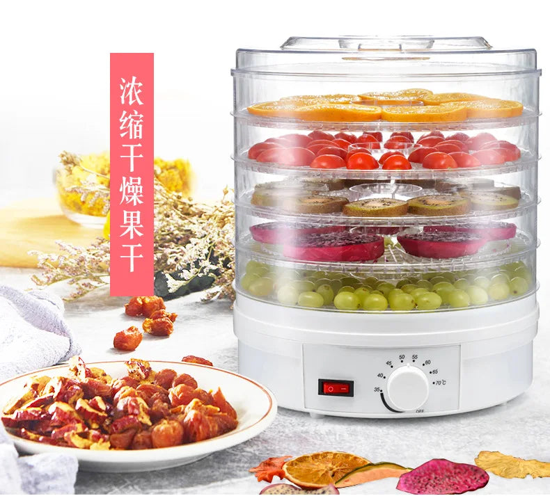 Vegetable dried fruit machine food dehydrator household 110V fruit dryer pet food hot air dryer