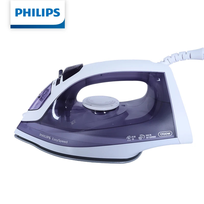 Philips Steam Iron GC1752/38 1700W Ceramic Soleplate Anti-Drip 4 Steam Setting Dry Steam Iron for Home Clothes Ironing Daily Use