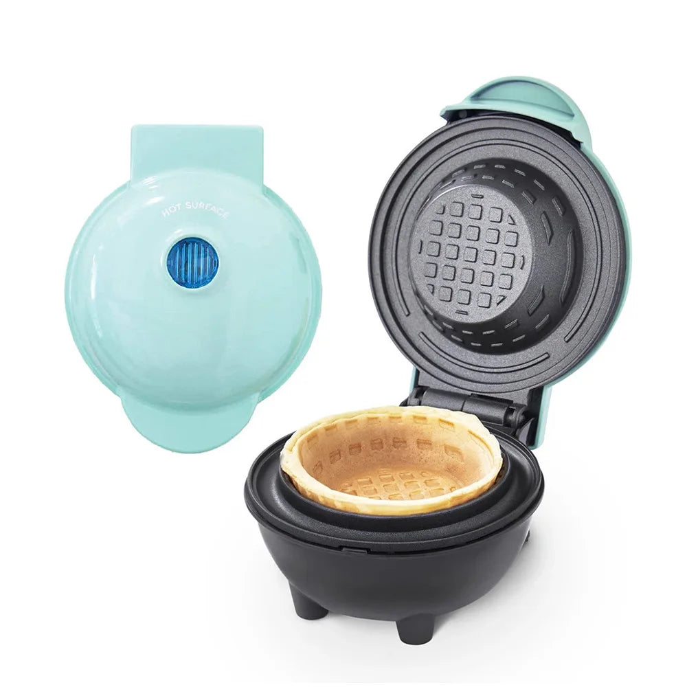 110V/220V Small Waffle Bowl Machine Household Portable Breakfast Machine Egg Tart Ice Cream Cone Machine Kitchen Waffle Machine
