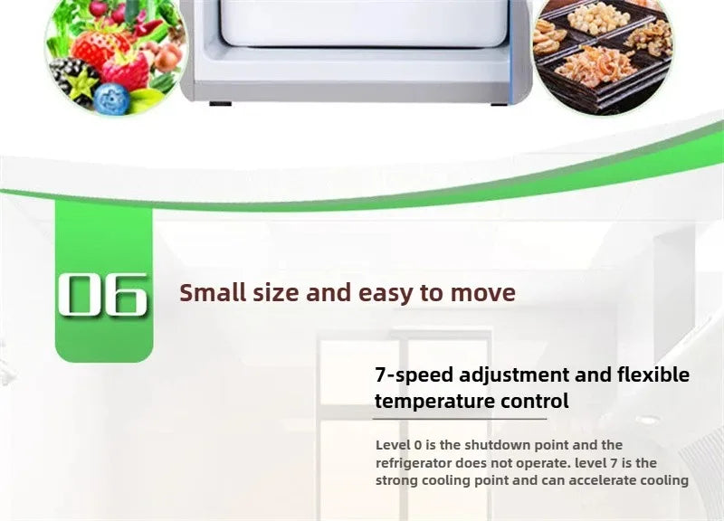 Mini Refrigerator for Office Bar Rental Room Dormitory Refrigerator Freezer Dual-use Home Energy Saving Electric Refrigerator