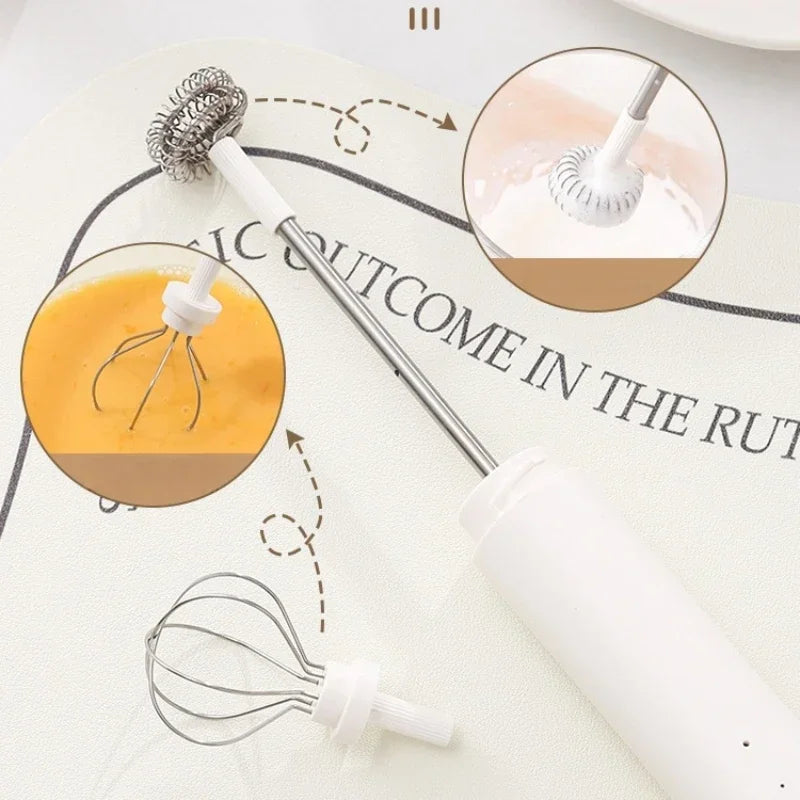 1ps Hot Selling Household Kitchen Small and Convenient Egg Beater Handheld Electric Charging Model Milk Frother Coffee Stirrer