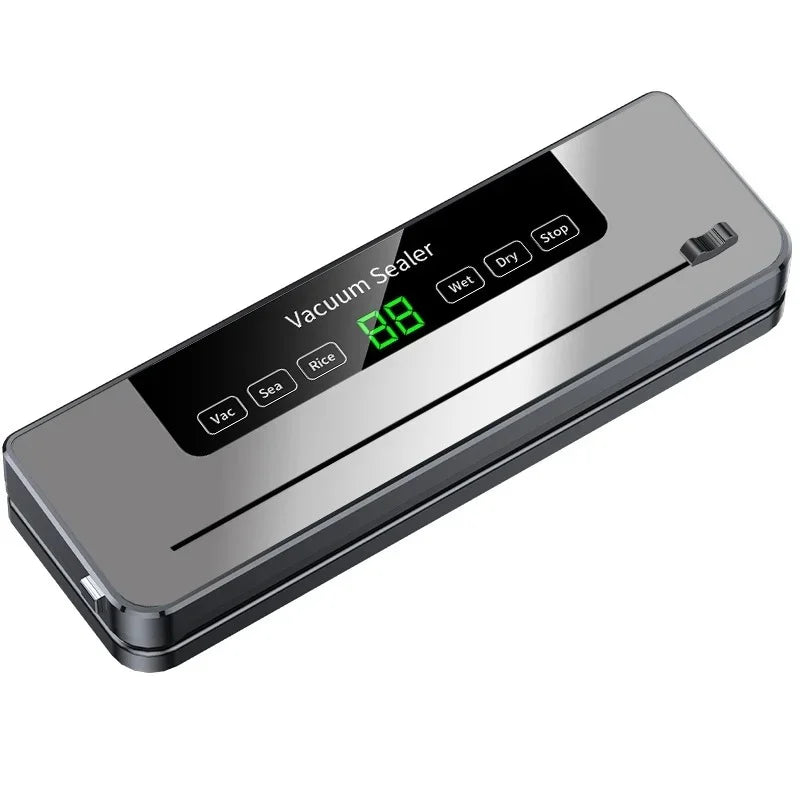 Vacuum Sealer Machine 139KPa Strong Suction Dry Moist Mode Automatic Food Sealer with Digital Timer, Built-in Cutter