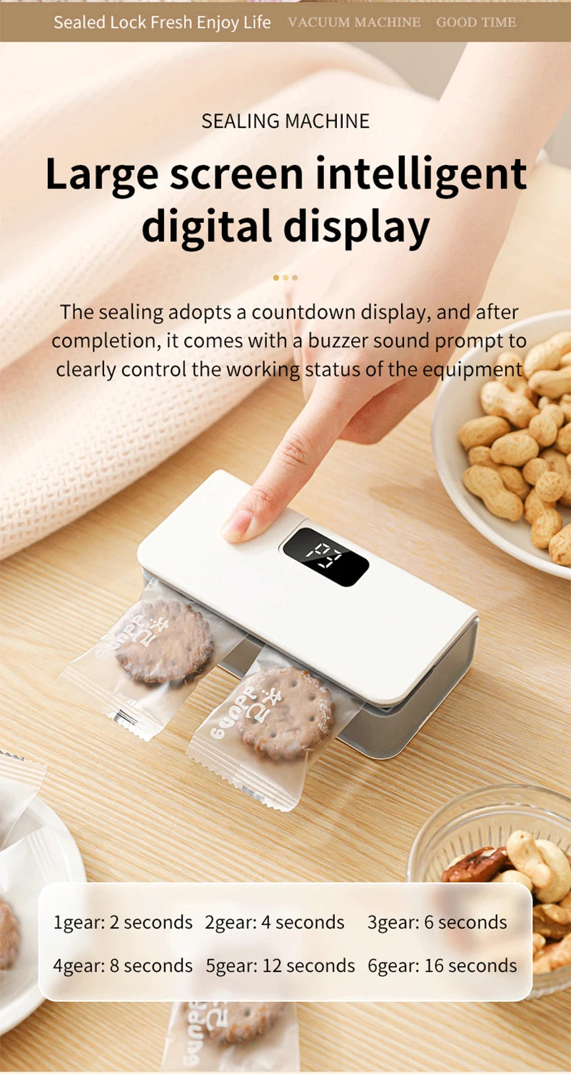 Plastic Bags Sealer Mini Heat Bag Sealing Machine 2 in 1 Heat Bag Sealer Food Packaging Sealing Machine Portable Bags Sealer