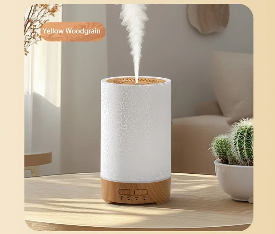 150ml Crack Design Essential Oil Diffuser USB Powered with  7 Color LED Lights Ultrasonic Air Humidifier for Living Room  Office