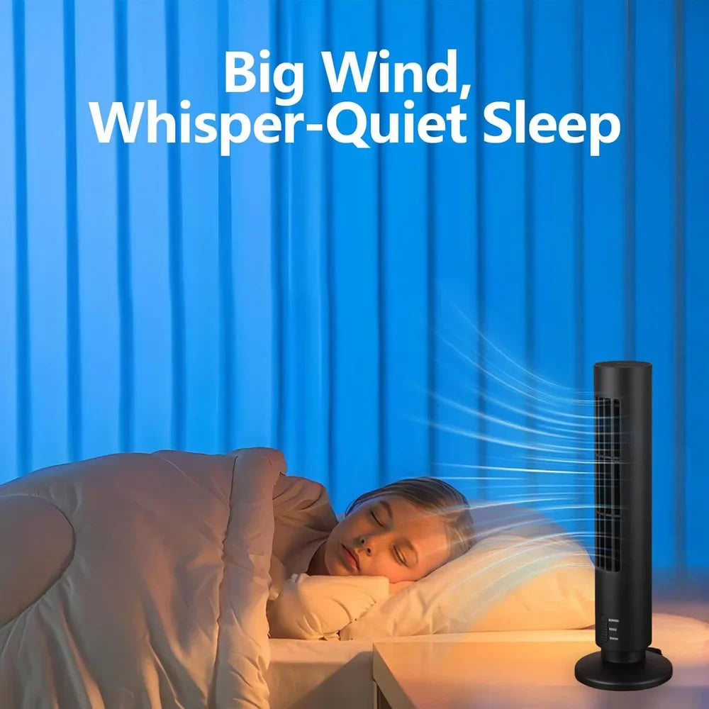 1Pcs Portable Air Cooler Vertical Bladeless Fan USB Desktop Air Conditioner Fan Mini Cooling Tower Fan for Home Office