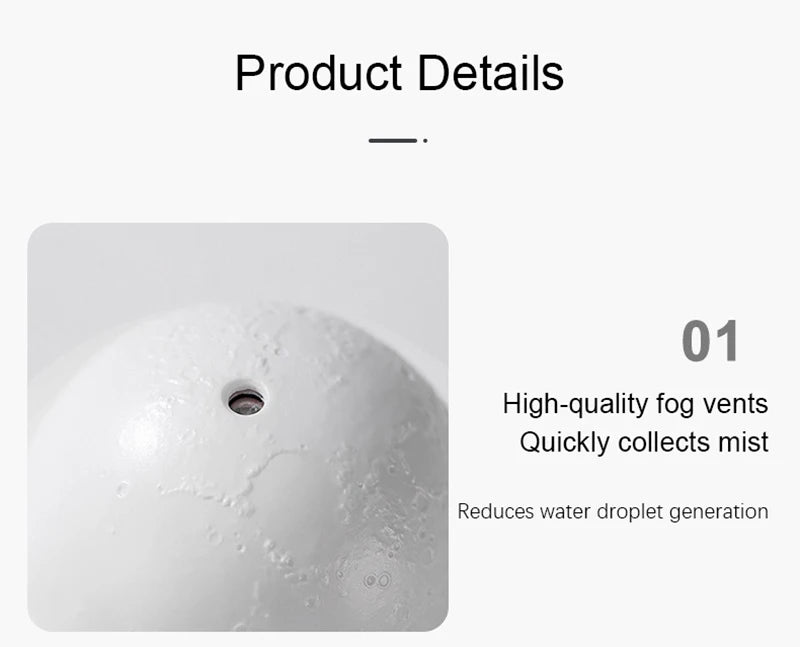 Moon Air Diffuser 880ML Aroma Spreader Ultrasonic Portable Air Humidifier USB Air Shooter Full Moon Light Night Home Decor