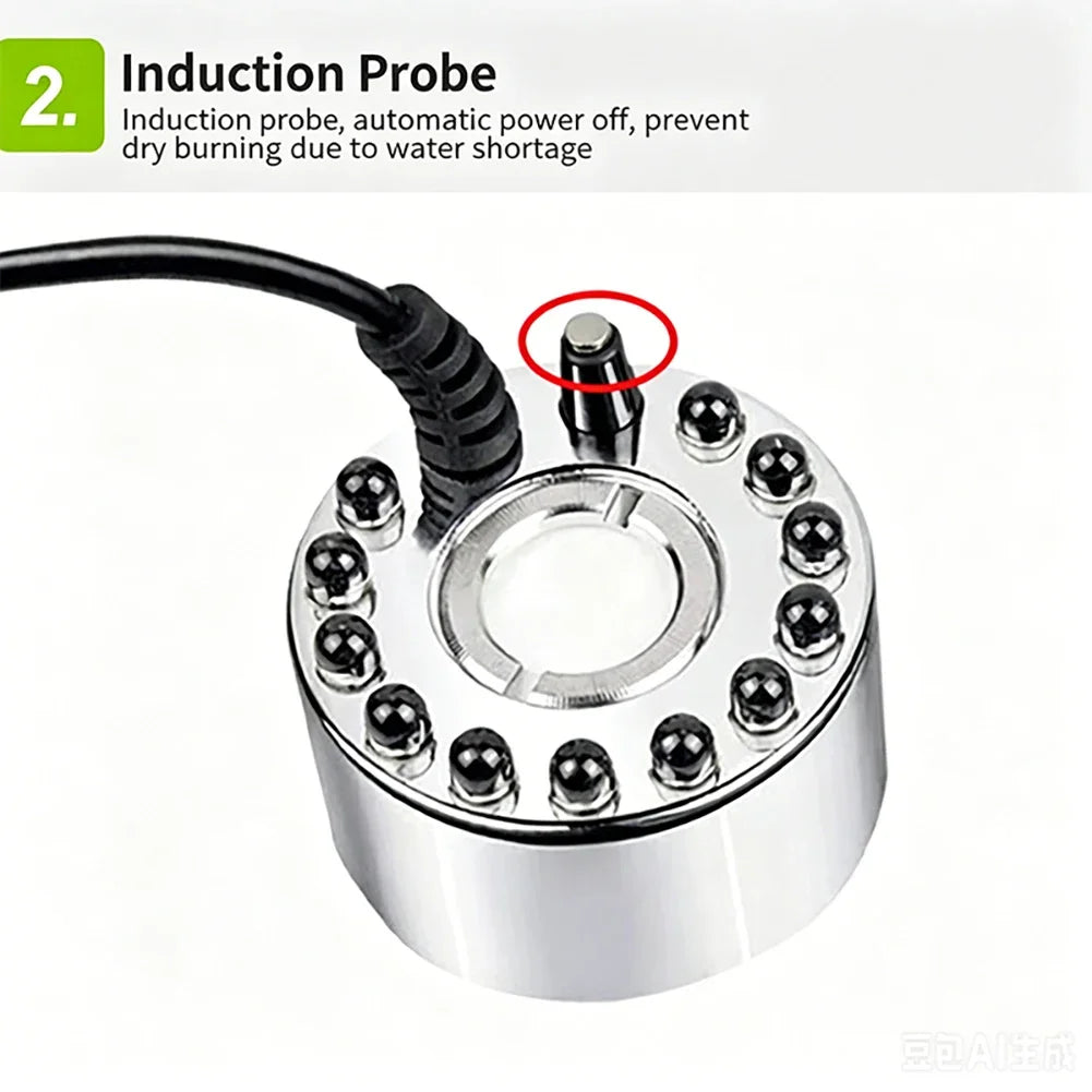 Large LED Ultrasonic Spray Fish Tank Pond Aquarium Atomizer Humidifier Reptile Hydroponic Atomizer Spray