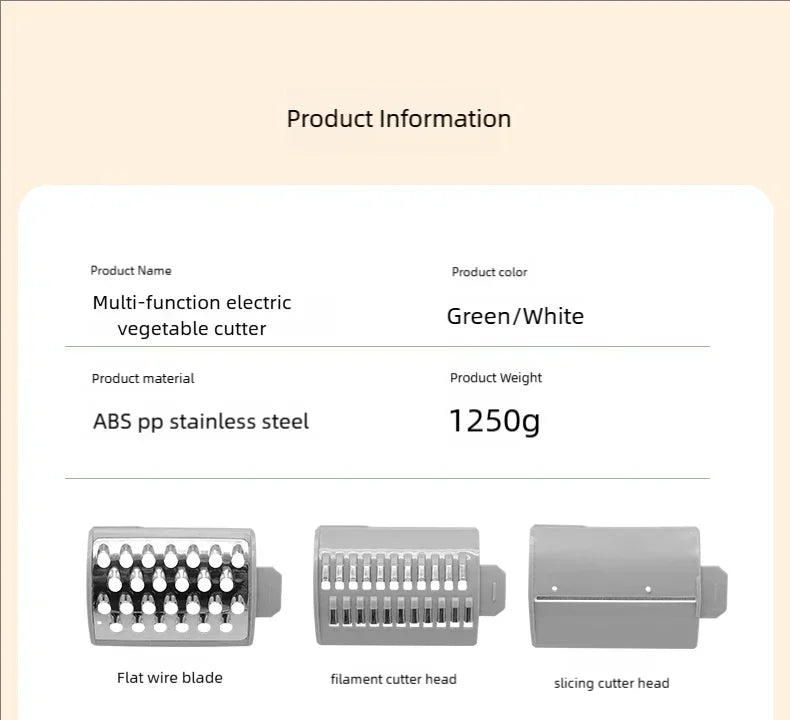 New Multi-function Vegetable Slicing Machine Household Kitchen Electric Vegetable Cutter Vegetable Slicer Shredder Automatic