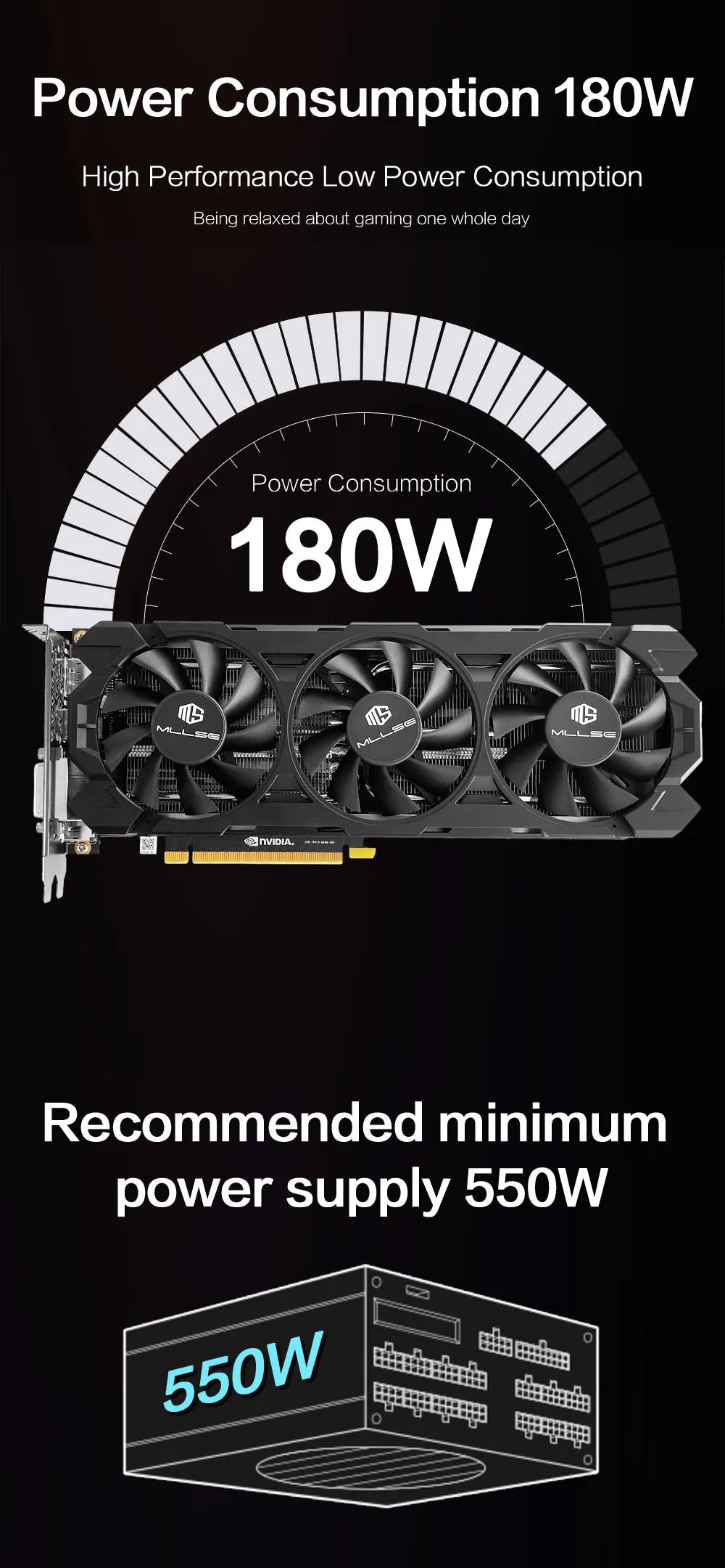 MLLSE NVIDIA GeForce GTX 1080 8GB GDDR5X 256-bit PCIe 3.0 x16 16nm Desktop Computer Gaming GPU New Card Placa De Video