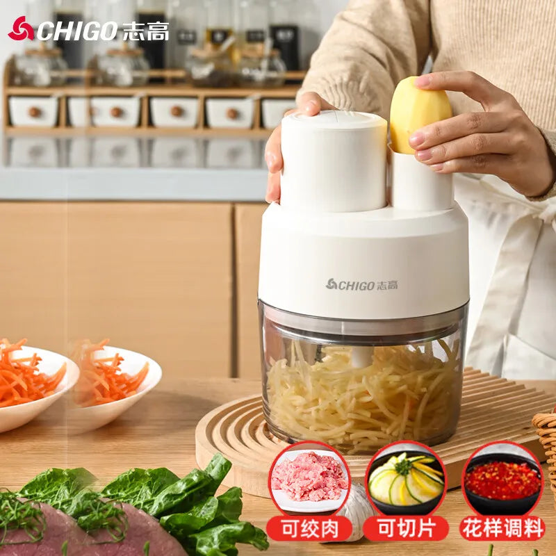 Electric vegetable slicer for household use, multifunctional, filling, shredding, slicing, fully automatic, multi-purpose