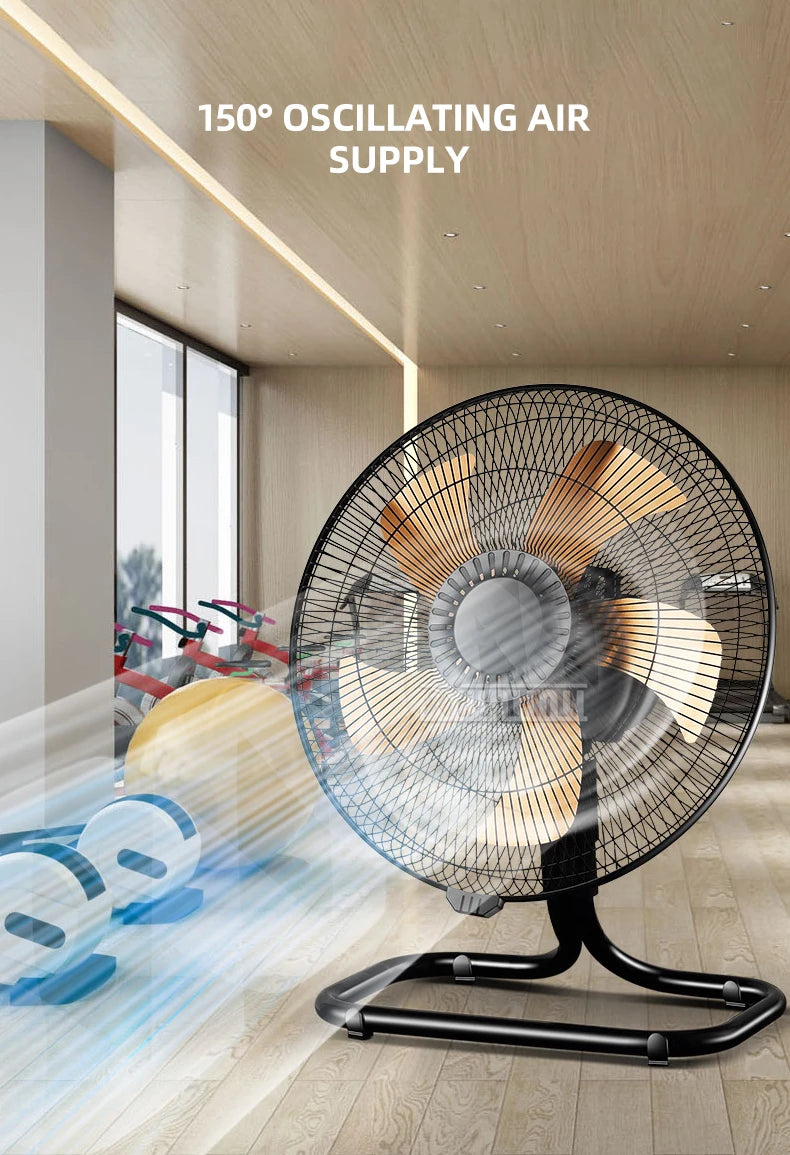 Powerful Electric Fan Industrial Shaking Head Floor Fan 20 inches High-power Table Electric Fan