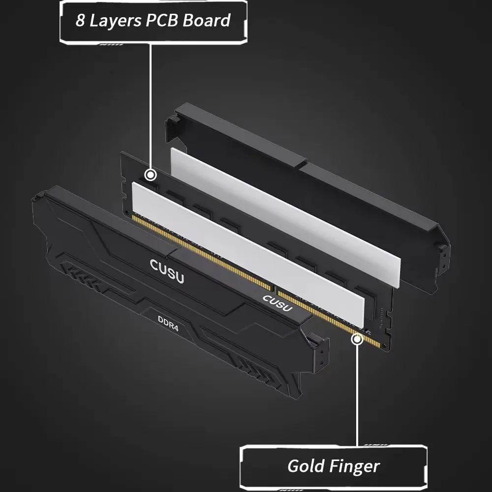 CUSU DDR4 Desktop Memory 3200MHz DDR4 RAM 8GB 16GB 8GBx2 16GBx2 1.35V/ 1.2V UDIMM for Motherboard