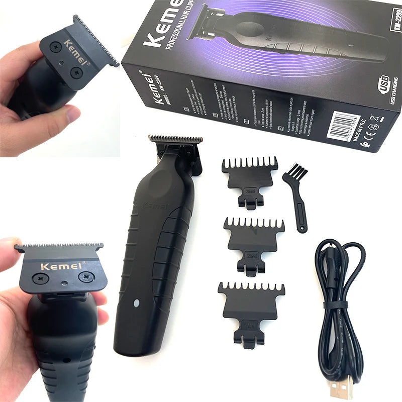 Kemei KM-2299 Professional Hair Clipper 1200mAh Electric Hair Clippers USB Rechargeable Hair Trimmers Hair Cutting Machine