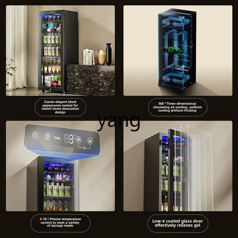 lCX household living room glass door fruit beverage tea fresh-keeping refrigerator