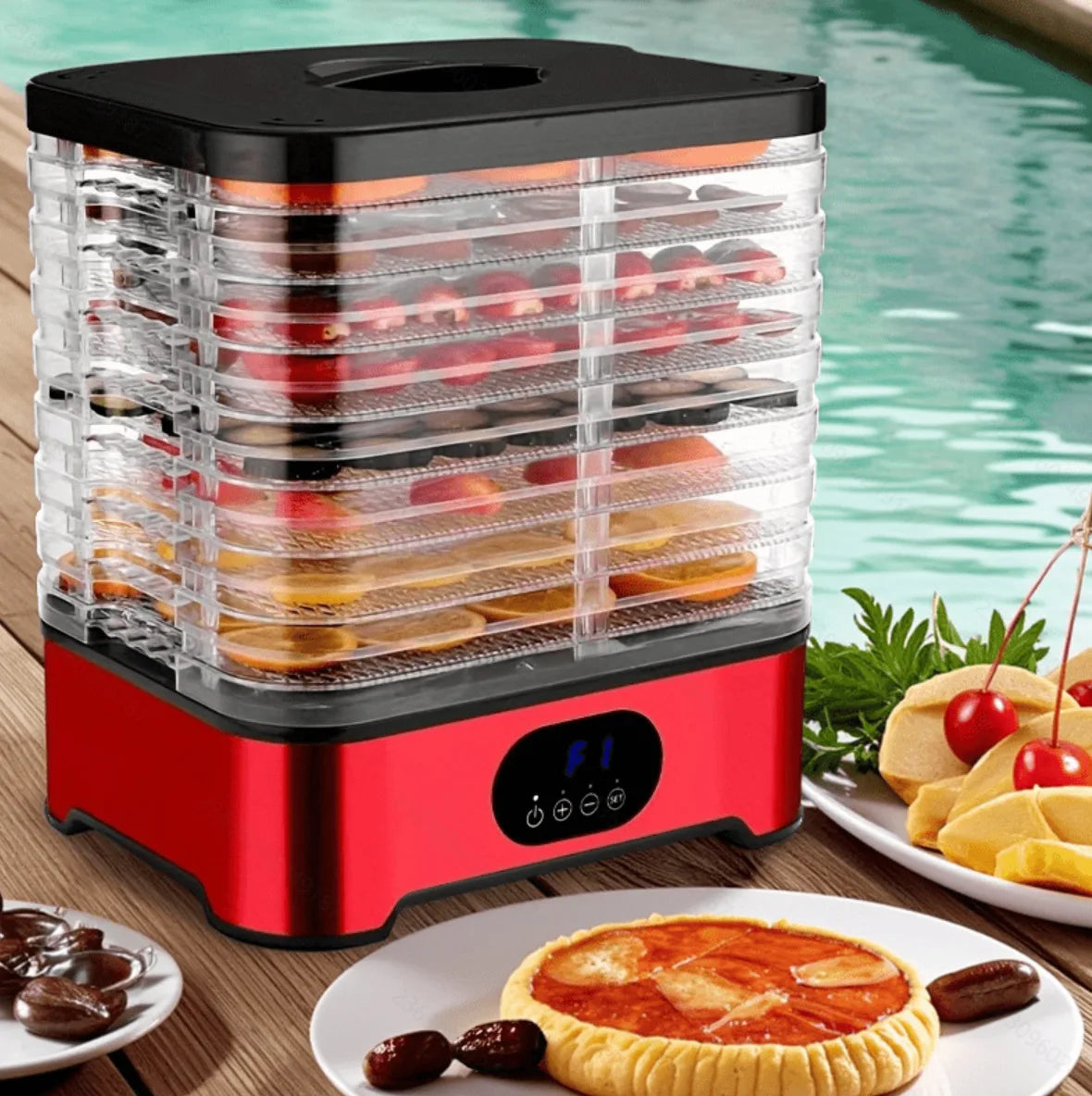 Electric Mini High Efficiency 400W Fruit and Vegetable Food Dehydrator with Plastic Housing for Household Meat and Pet Drying