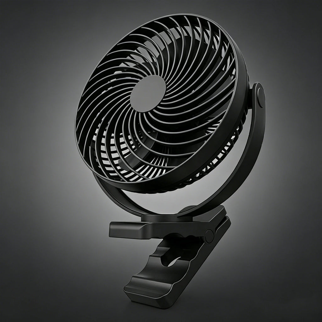 6-Inch Rechargeable Battery Operated Clip on Fan, Air Circulating USB Fan,Portable for Outd Camping Tent Beach or Car
