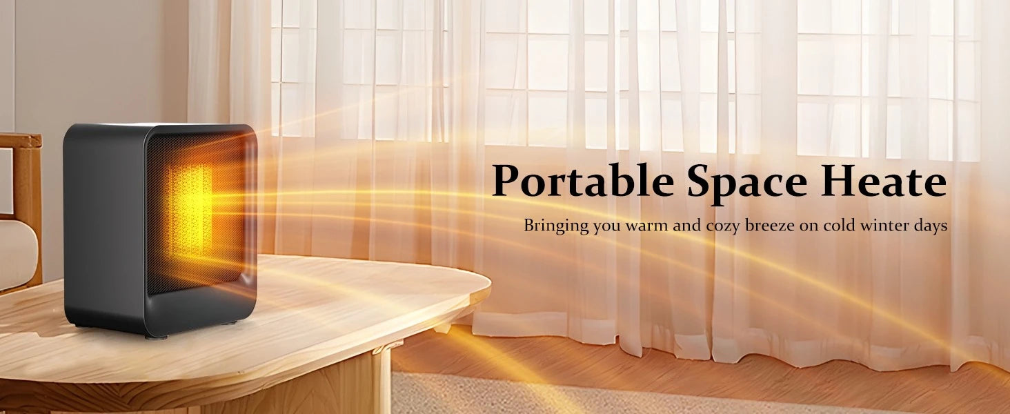 2026 New Upgrade Space Heater, Portable Mini Heater For Indoor Use, 500W Fast Heating Small Desk Heater With Overheating