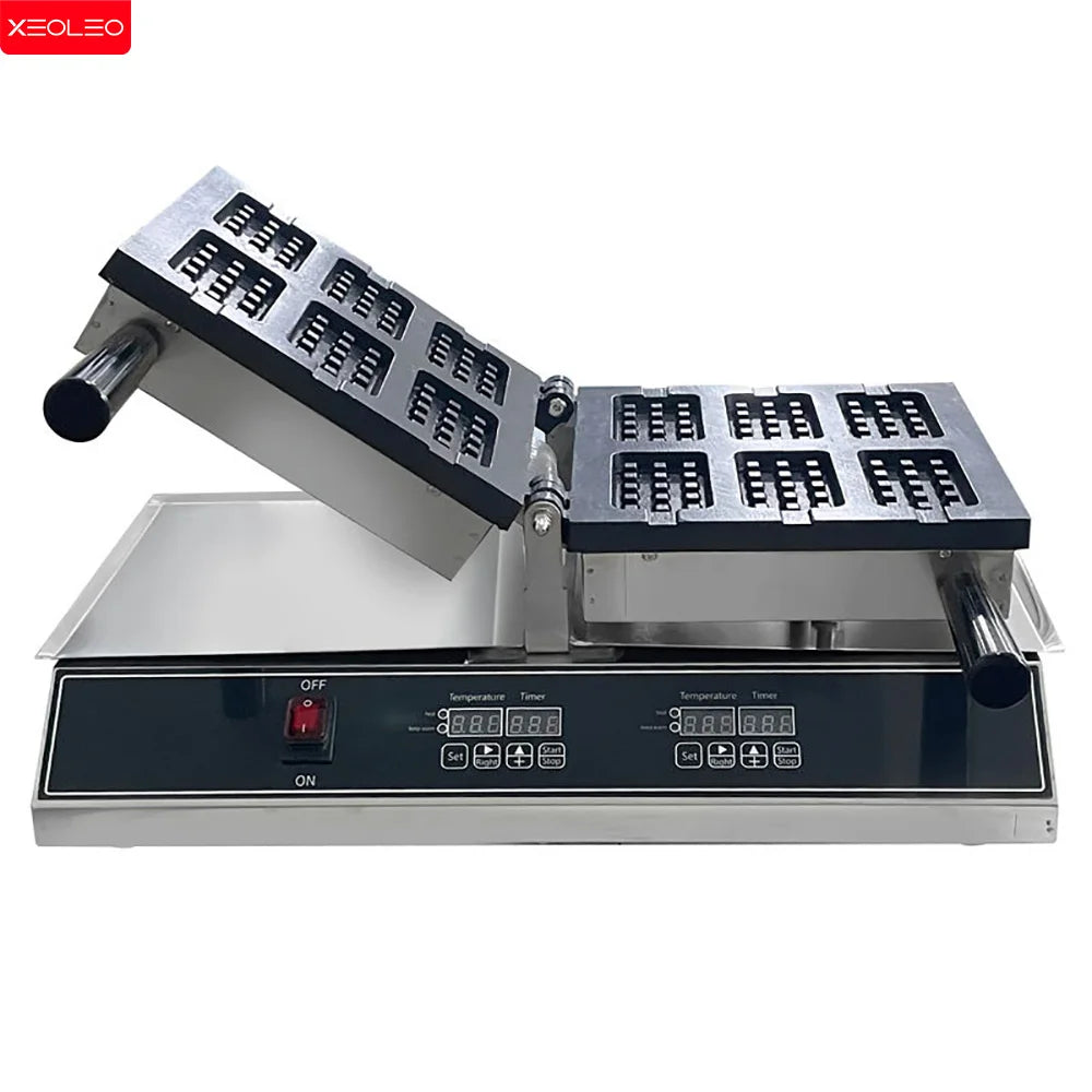 Electric Ice Cream Stick Waffle Maker 1600W 6PCS Popsicle Shape Taiyaki Waffle Machine Square Shape Waffle Iron Non-stick WHYY