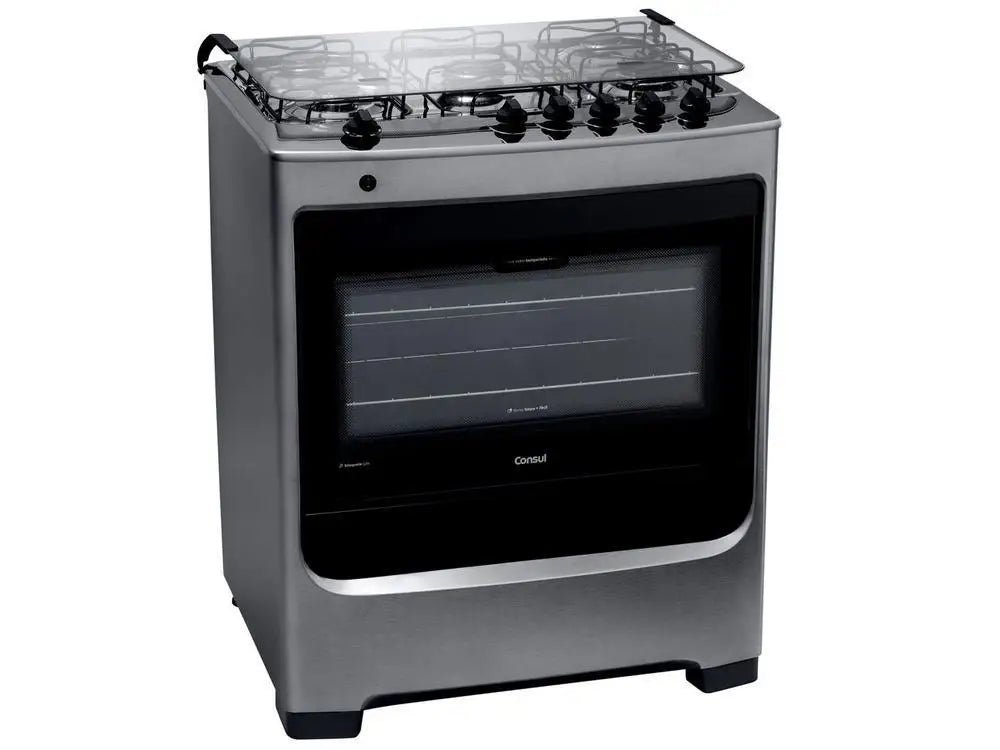 Consul 5-Burner Stainless Steel Stove with Automatic Ignition – Dual Voltage