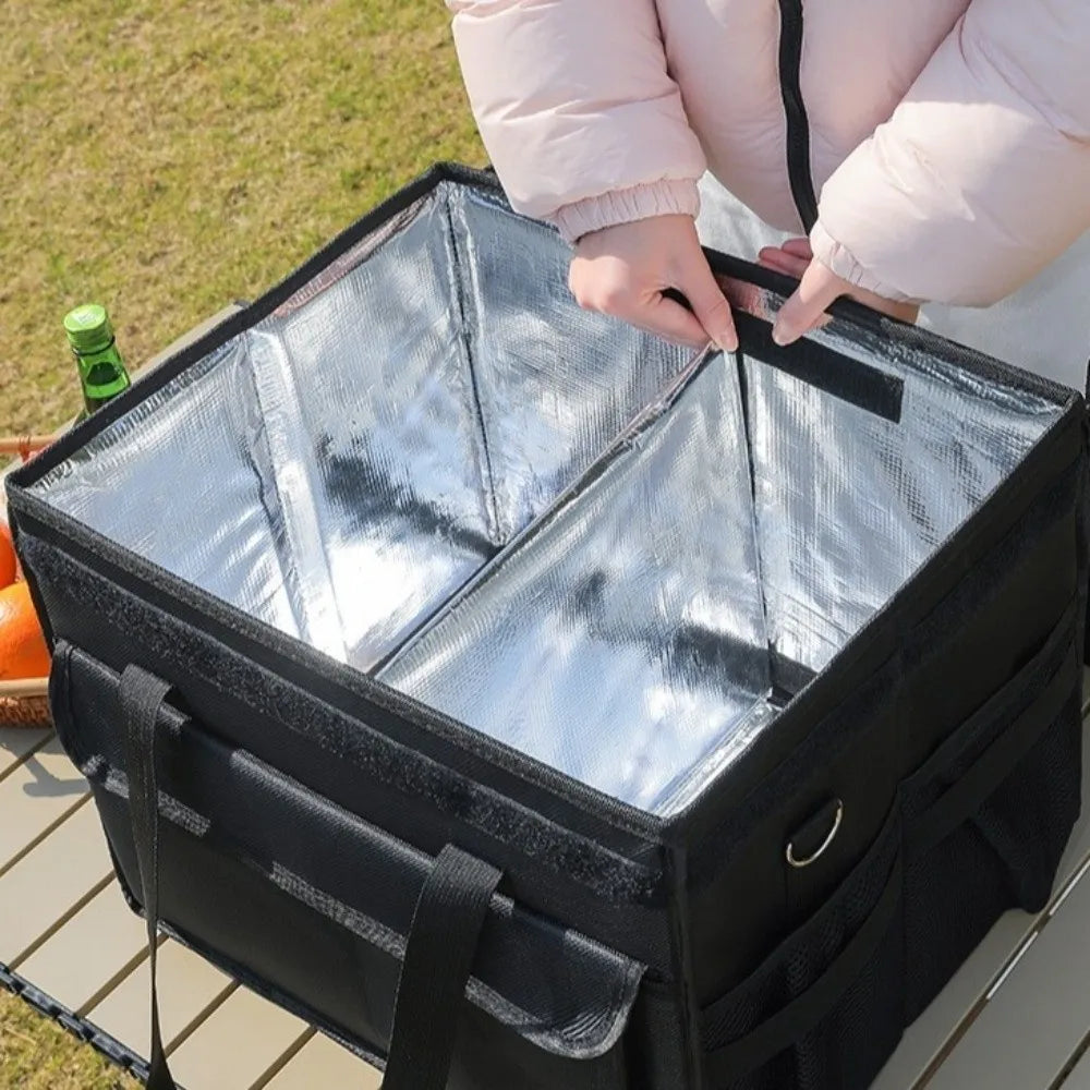 Portable Large Capacity Thermal Insulation Bag Thicken Fruit Container Food Delivery Bag Cooler Storage Bag Outdoor Camping