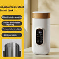 650ml Electric Kettle Portable Travel Boiled Water Pot Heating Cup Office Temperature Control Teapot Auto Keep Warm Cup 400W