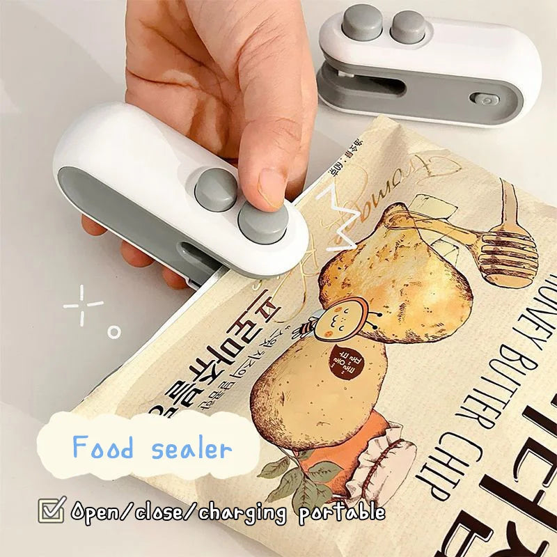 2 In 1 Sealer Cutter Multifunctional Mini Bag Sealer Portable Resealer Machine Handheld Bag Sealing Machine for Plastic Bags