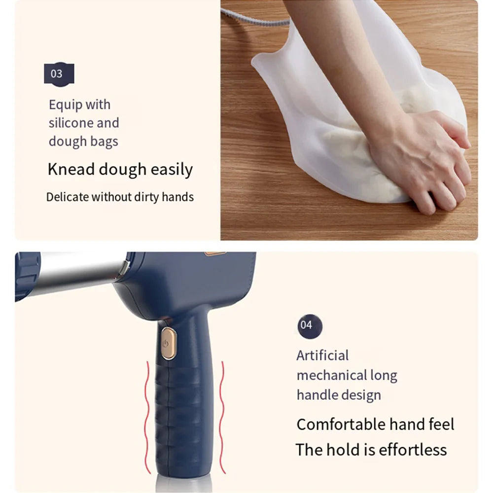 USB Cordless Electric Pasta Maker Machine Automatic Pasta Noodle Maker Portable 6 Molds for Home Kitchen Gadget 제면기 국수기계